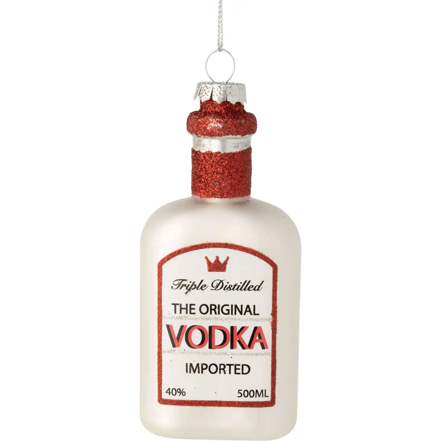 Glass Vodka Bottle Ornaments 