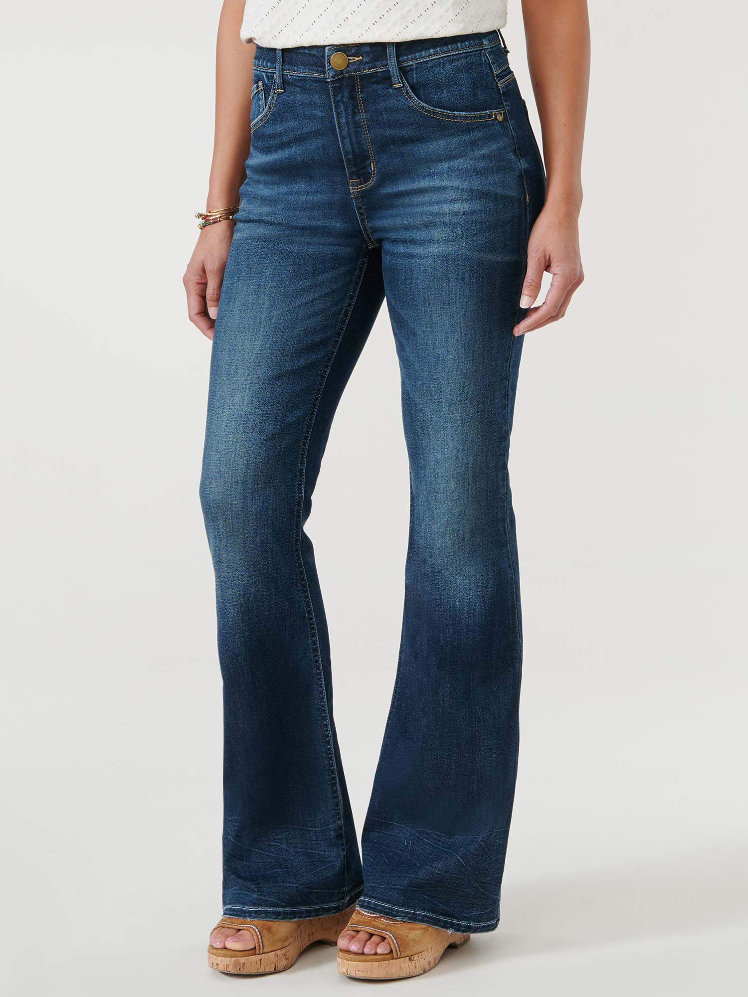 "Ab"solution® Indigo High Rise Out There Flare Jeans | Democracy Jeans