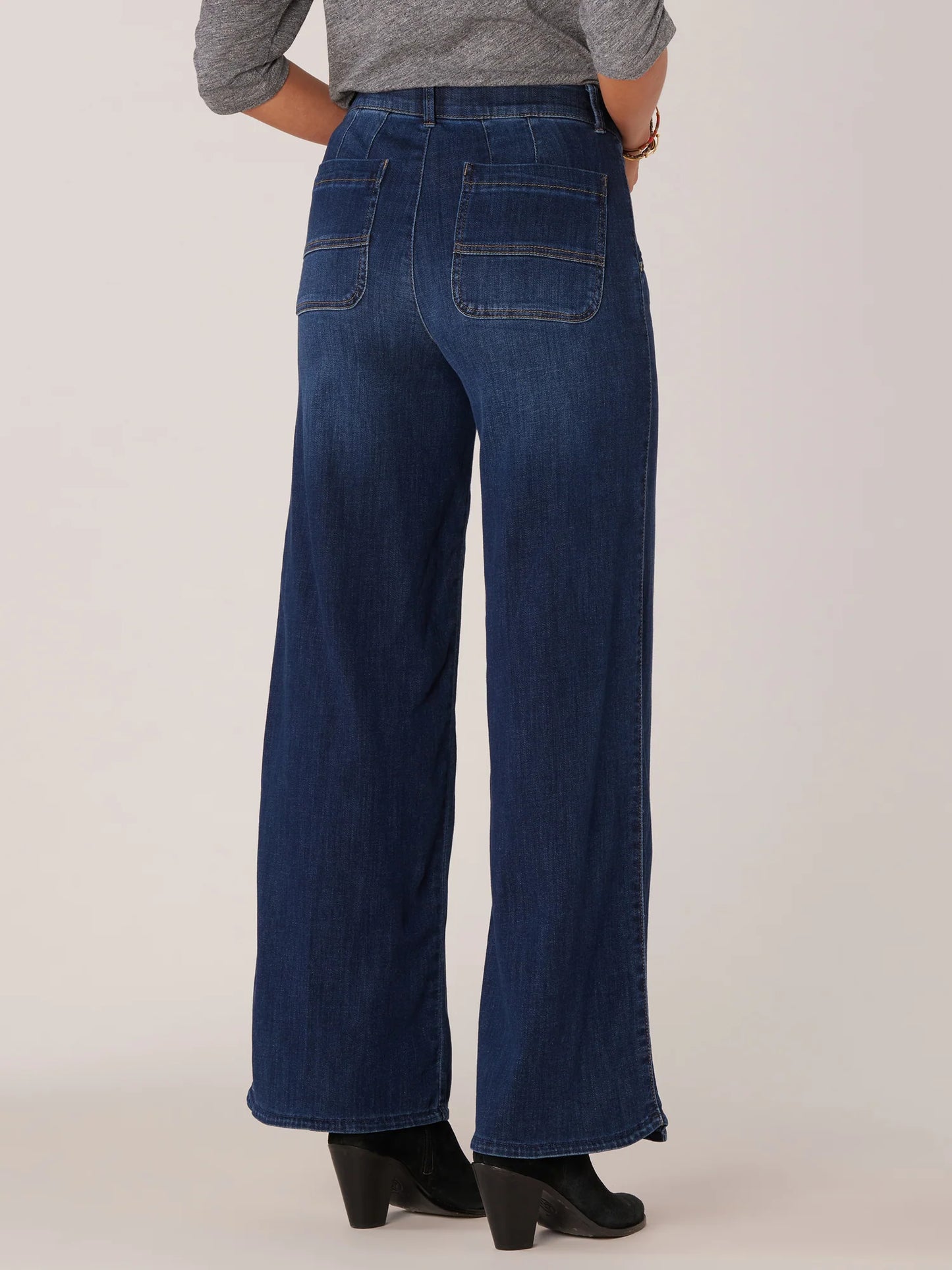 "Ab"solution® Skyrise Wide Leg Tulip Hem Jeans | Democracy Jeans