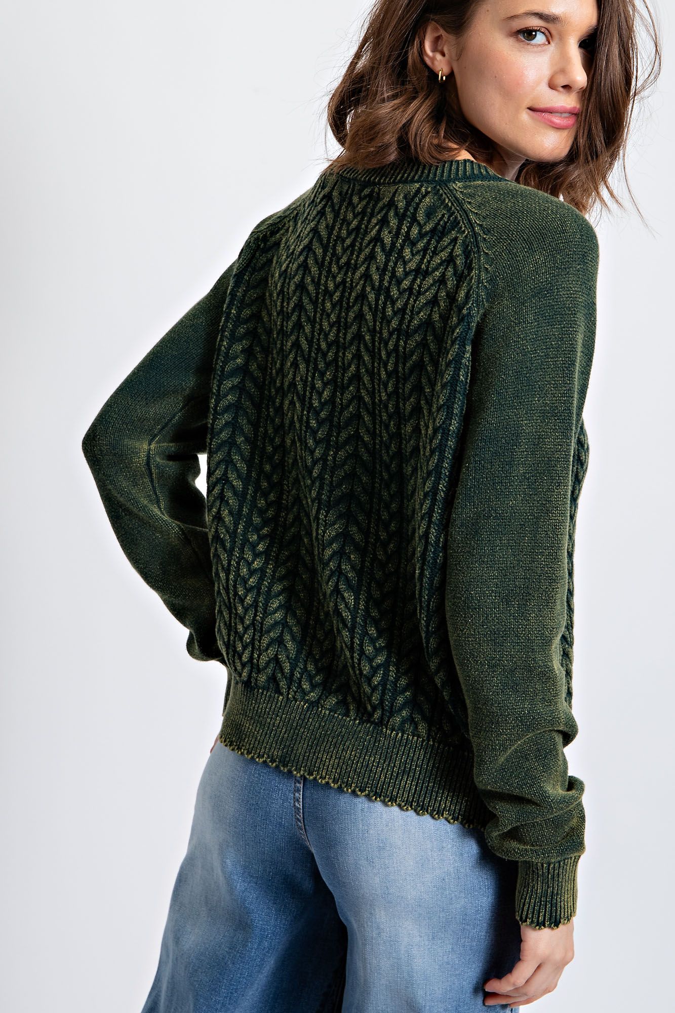 Spruce Green Sweater Cardigan 