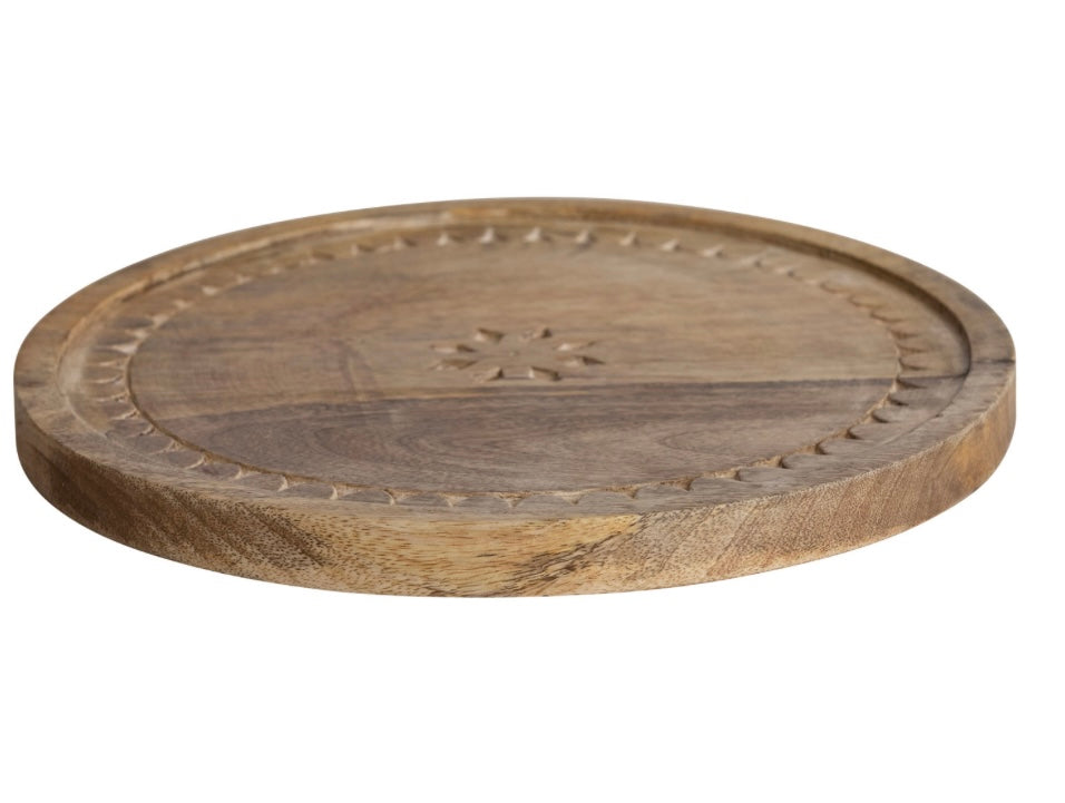 Engraved Mango Wood Tray
