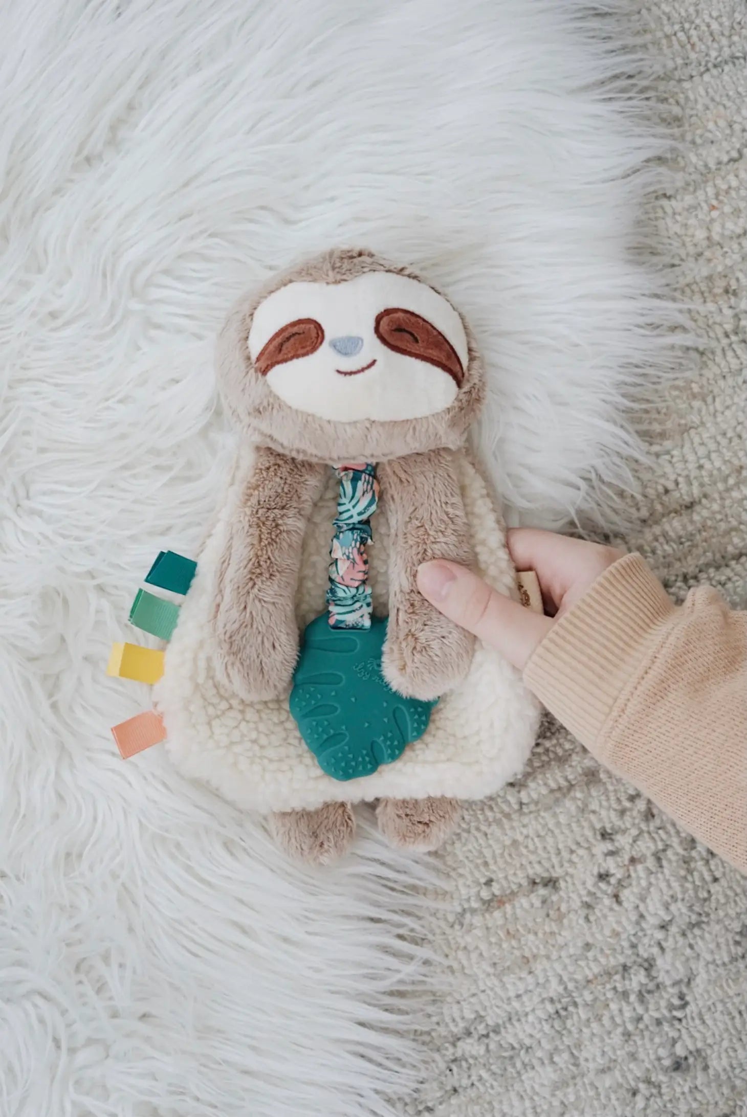 Sloth Itzy Friends Itzy Lovey Plush with Silicone Teether Toy