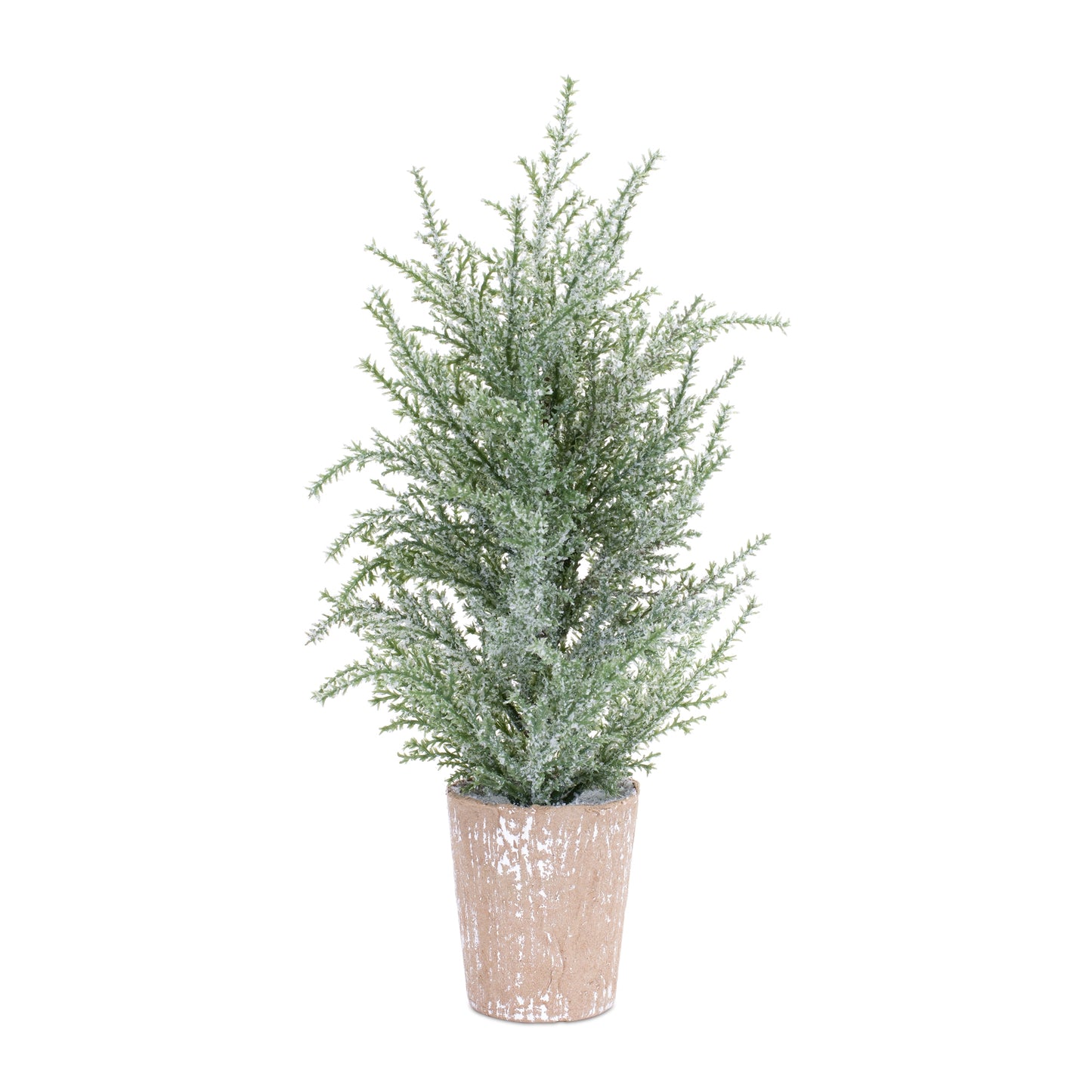 Potted Icy Pine Tree