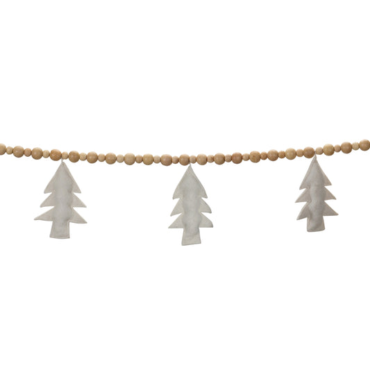 Bead and Tree Garland 6'L