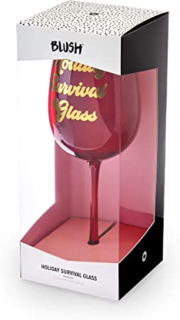 Large Holiday Survival Wine Glass