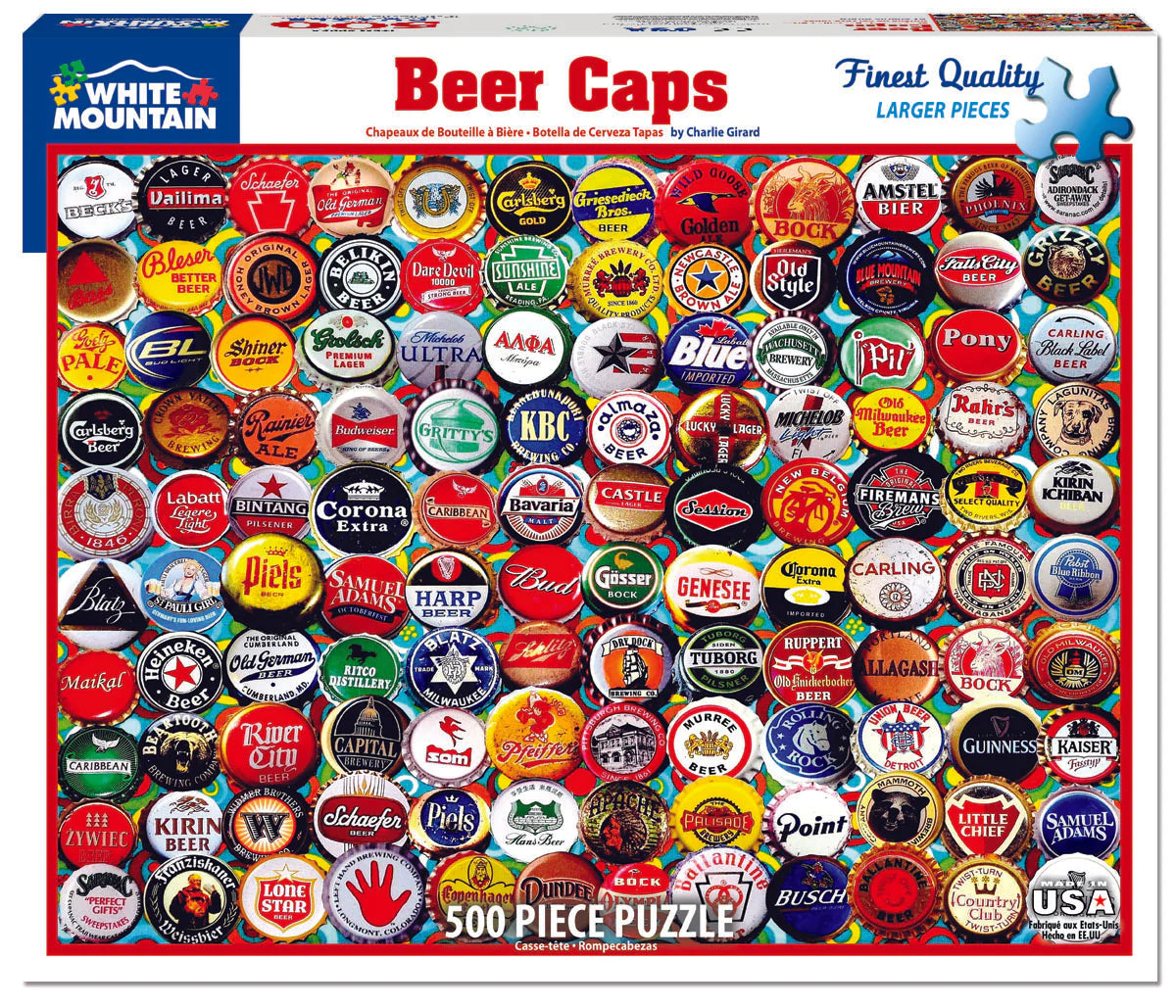 Beer Bottle Caps- 500 Piece Jigsaw Puzzles
