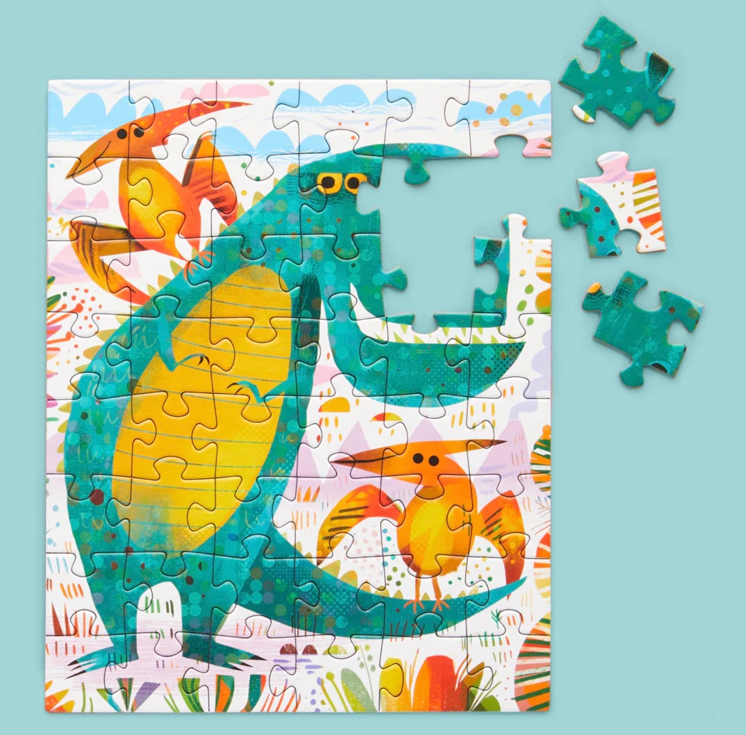 T-Rex + Friends | 48 Piece Puzzle Snax