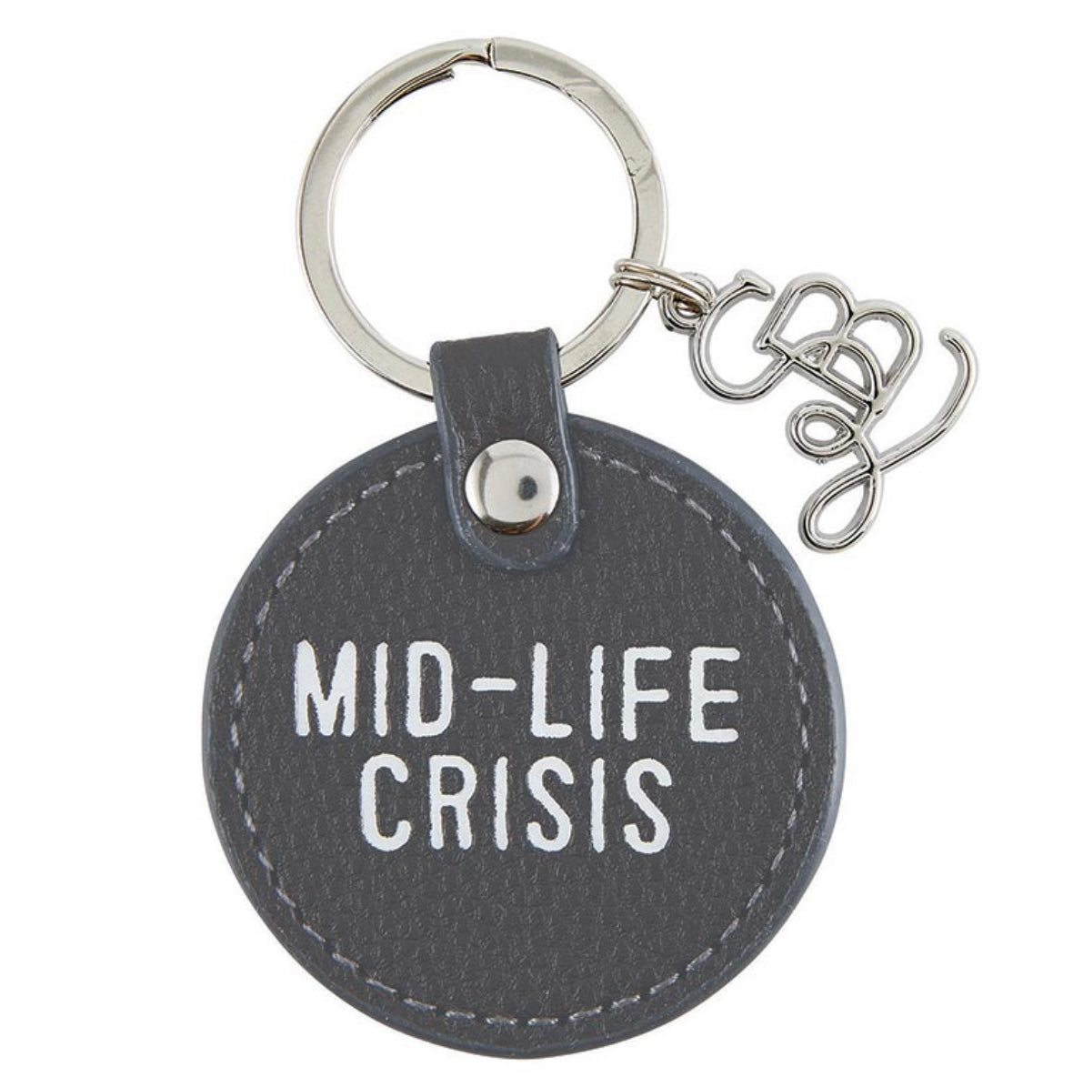 Mid Life Crisis - Leather Key Tag