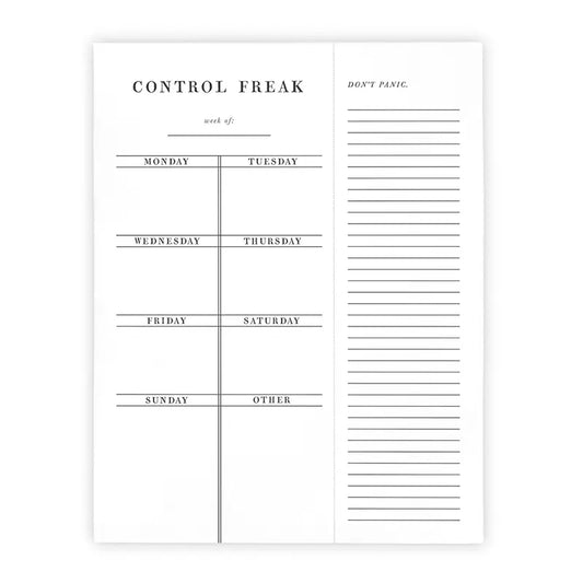 Control Freak  - Weekly List Pad