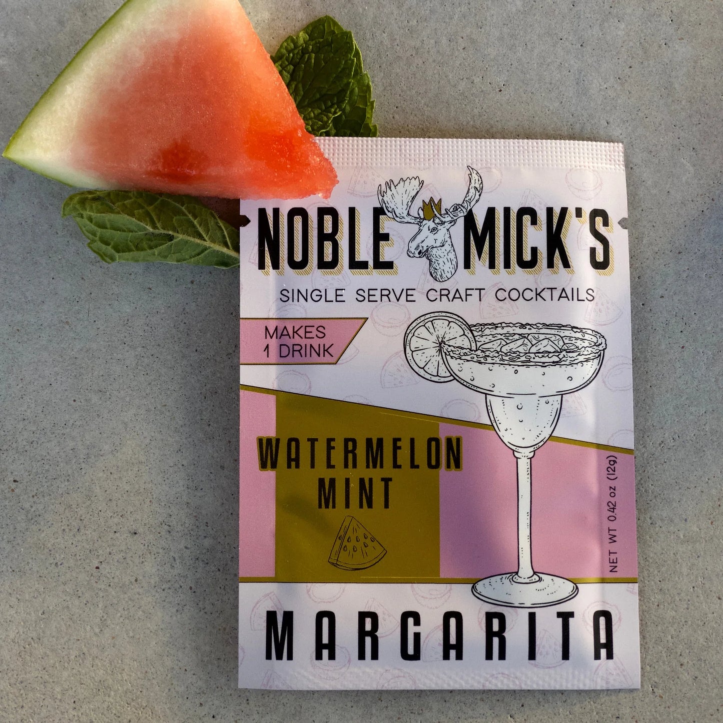 Noble Mick’s Single Serve Craft Cocktail- Watermelon Mint Margarita
