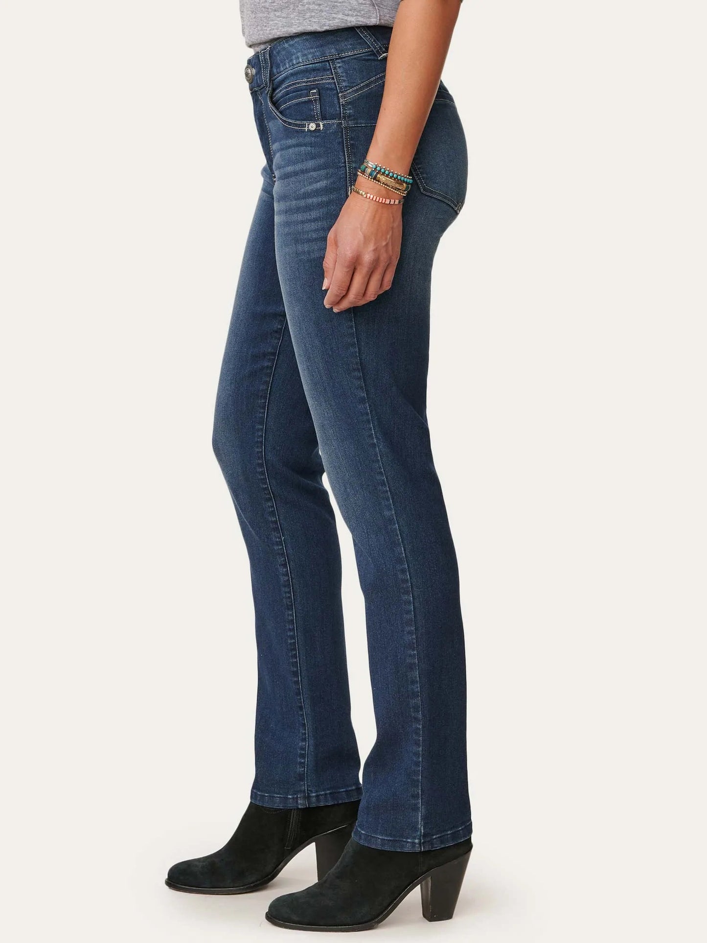 "Ab"solution® Indigo Denim Booty Lift Straight Leg Jeans